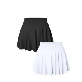 Nine Cents Women's 2-Piece Flowy Cheeky Mini Skirt Set - Stretchy Flared Skirts
