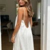 Ladies Sleepwear for Indoor Wear | Women's Solid Color Cami Lounge Dress, Elegant Sleeveless Long Dress for Summer